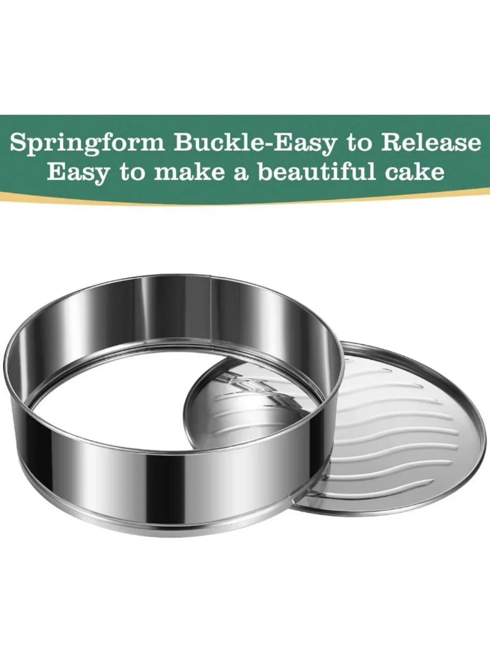Springform Pan Set - 4/7/9/10 Inch, Removable Bottom, Durable Stainless Steel